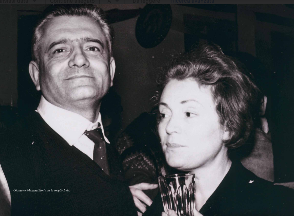 Giordano Mazzavillani con la moglie Lola
